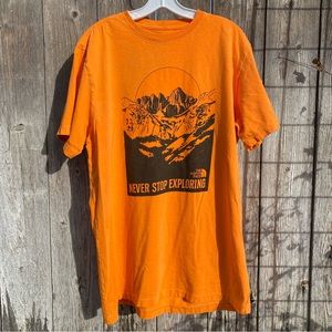 The North Face large mens orange T shirt